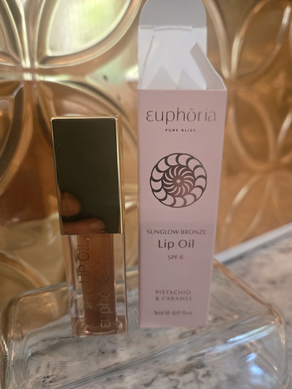 Sunglow Bronze Lip Oil – Pistachio & Caramel (Bronze)